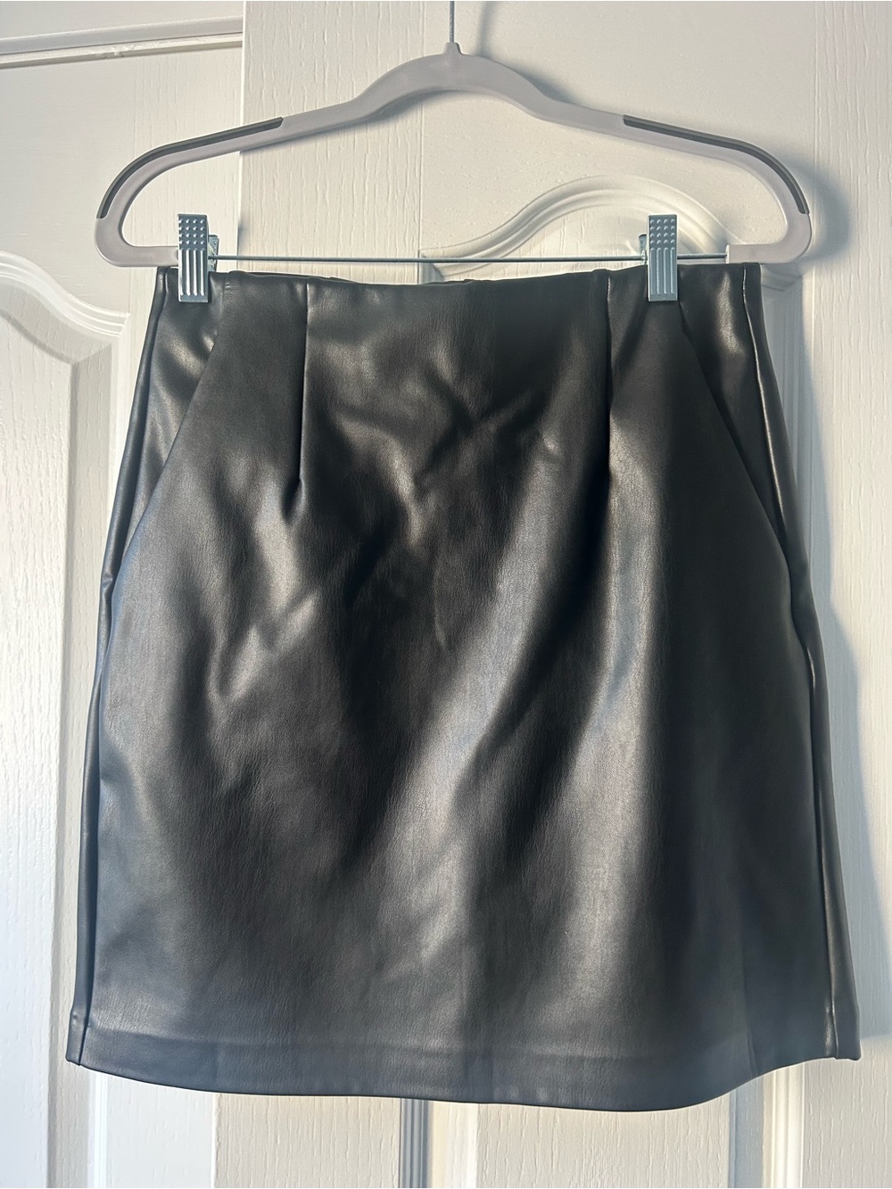 Dynamite Black Faux Leather Mini Skirt